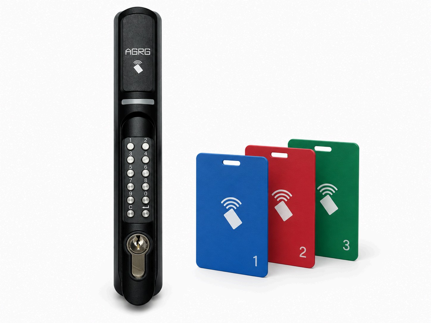 Up to three emergency cards directly in the handle